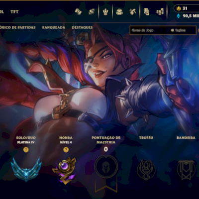 CONTA DO LOL ANTIGA LEVEL 298