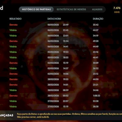 CONTA DOTA 2 IMORTAL 7476 MMR