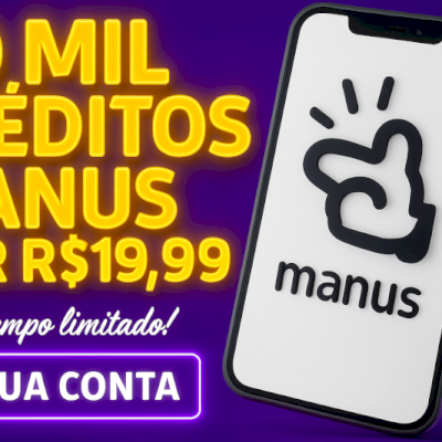 MANUS AI  - RECARGA DE CRÉDITOS - [ NA SUA CONTA ] + BÔNUS!