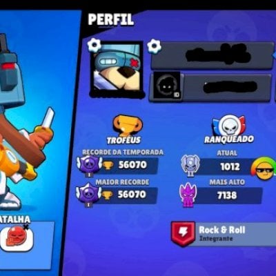 CONTA DE BRAWL STARS COM 56K E FAMA MARCIANA 3