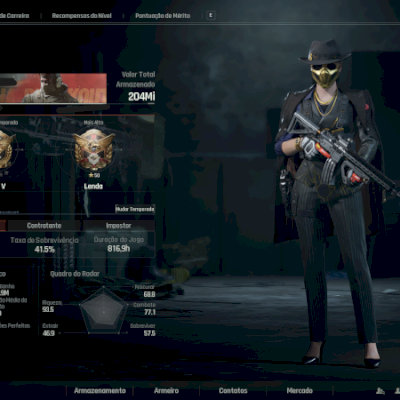 CONTA ARENA BREAKOUT 200M, +120 SKINS DE ARMAS, SKIN DE LUVA E PERSONAGEM