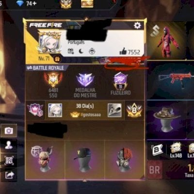 CONTA DE FREE FIRE - SEMI FULL PASSE DE ELITE ( passes antigos ) + PRIME 8