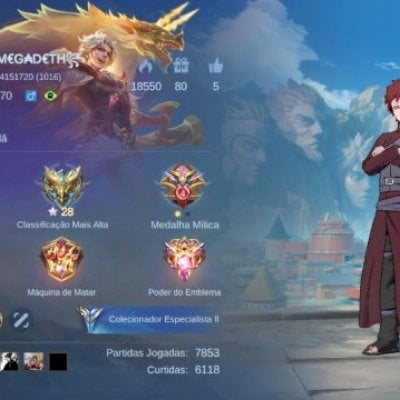 Conta nível 70, com 189 skins (Incluindo épicas e limitadas)