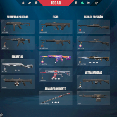 VENDO CONTA COM ADAGA SAQUEADORA E ESPADA RGX E OUTRAS SKINS