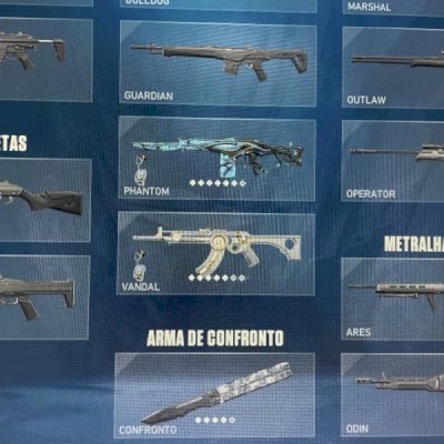 Conta valorant para iniciante, 3 skins vandal, phantom, canivete Balisong……………..