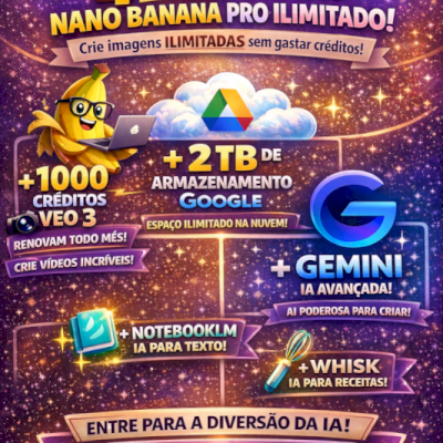 OFICIAL 4 Meses ILIMITADO Nano Banana Pro+Veo 3.1+2TB+Gemini