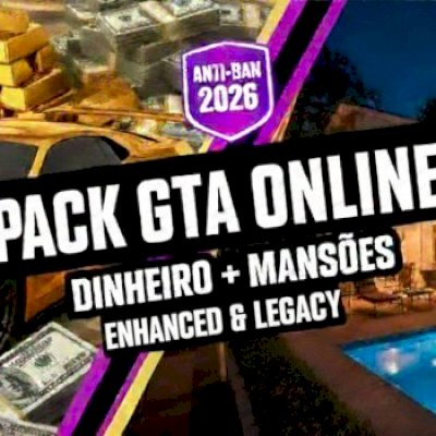 GTA ONLINE PC PACK ENHANCED & LEGACY: DINHEIRO 120M + CARROS MOD + MANSÕES