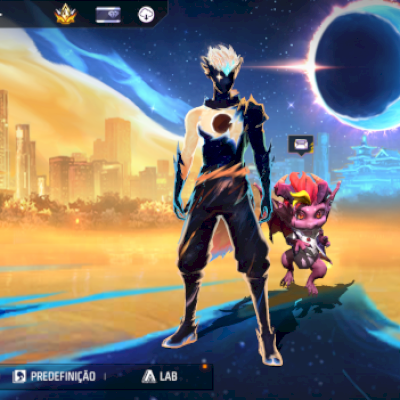 Conta free fire com conjunto mítico do eclipse