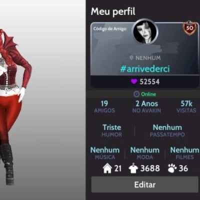 Conta feminina lvl 50