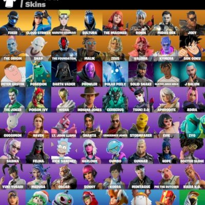 Conta Fortnite >> 64 Skins, Goku, Naruto, Coringa e+ Entrega Automatica!