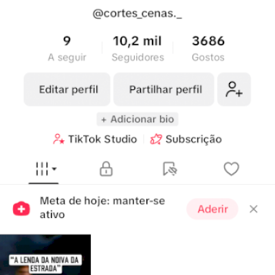 Vendo conta de tiktok com 10k de seguidores