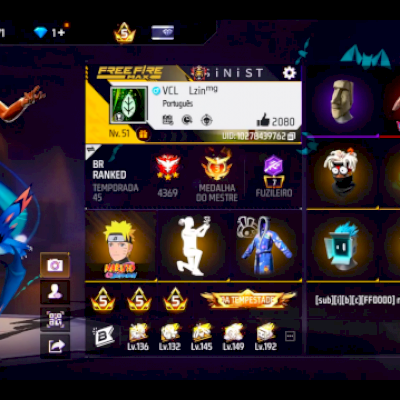 Vendo conta free fire