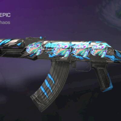 Conta com skin diferenciada de ak47 e faca e entre outras skins valiosas