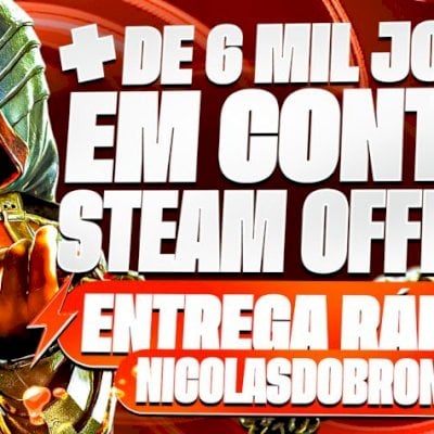 CONTA STEAM OFFLINE COM MAIS DE 6 MIL e 500 JOGOS!!! ( ENTREGA RÁPIDA!!! )