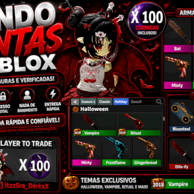 💫CONTA DE ROBLOX UNISEX COM DIVERSOS ITENS CRIADA EM 2018