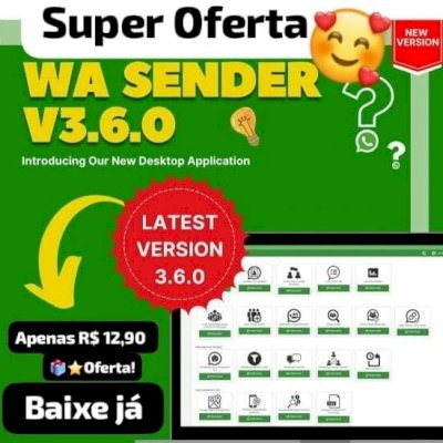 WA Sender 3.6 + Gerador Licença +🎁Bônus