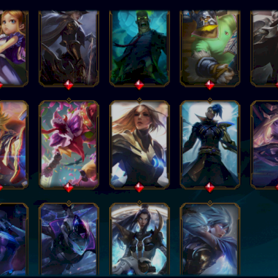 Conta unranked com 176 skins, sendo delas 2 ultimates, 2 míticas e 14 lendarias