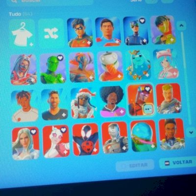 conta de fortnite 64 skins