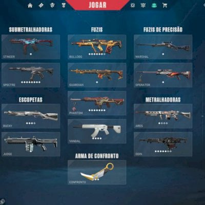 Conta ex imortal 3, muitas skins