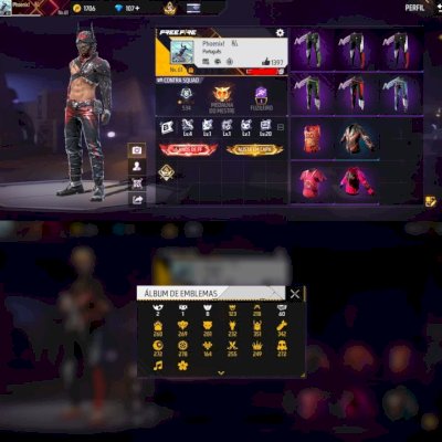 Conta de free fire passes antigos 1,2,3 em diante