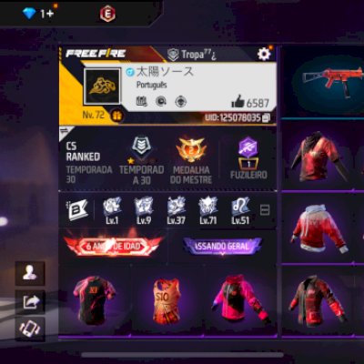 Vendo conta de FF RÁPIDO