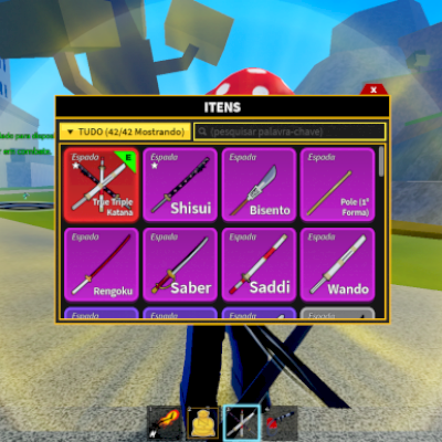 conta com TTK e algumas frutas