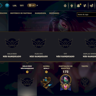 Unranked com 75 Champs e 23 Skins