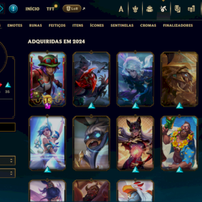 Conta atualmente prata 4: 92 campeoes/lvl 292/60 skins