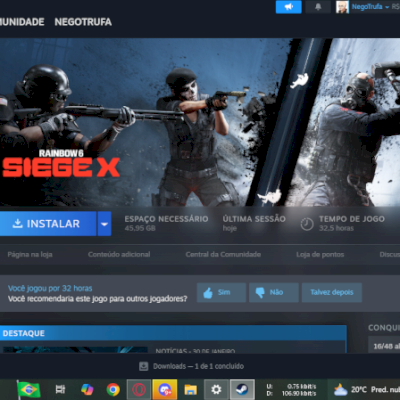 conta Steam com 199,92$ e jogos