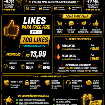 VENDAS DE LIKES FF