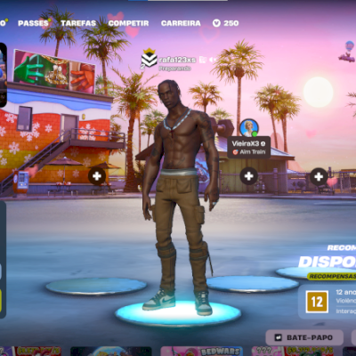 🎮 CONTA FORTNITE – COLEÇÃO COMPLETA | SKINS RARAS | TRAVIS SCOTT
