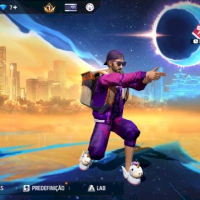 CONTA FF NÍVEL 17 + 1 SKIN + GELO SHIBA + PANTUFA