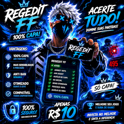 ⚡ REGEDIT PARA FF – POR APENAS R$10!