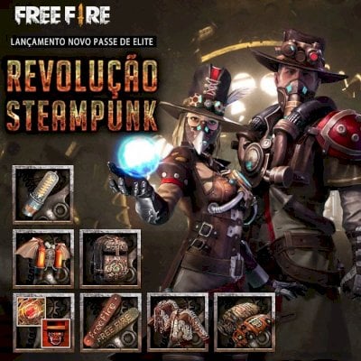 Conta Free Fire | Barba Black | Passes Raros e Armas Evo