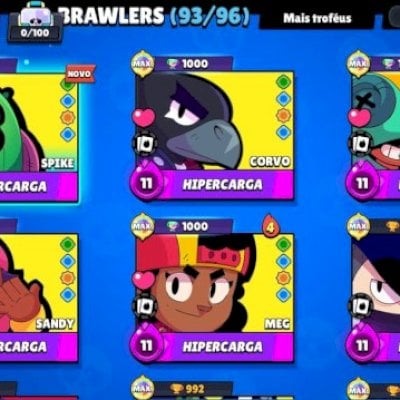 Conta com 93 de 96 brawl (só não tem do tronco pra frente) 36 hypecarga