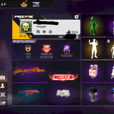 CONTA FF COM UMP RUBY ESTILO TECH E MUITO MAIS