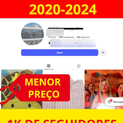 CONTA INSTAGRAM 2020-2024 VAZIO (PODE OU NÃO TER FOTOS NO PERFIL)