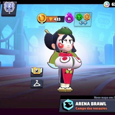 Conta de brawl stars bem upada em questão de brawlers