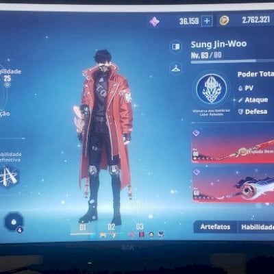 Conta lvl 63, com 36K de gemas e 2.8M de gold, falta só 3 cançadores pra full.