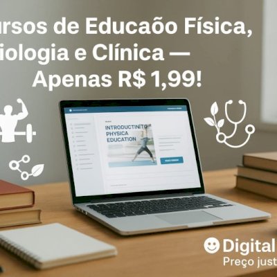 🎓 Cursos de Educação Física, Biologia e Clínica por apenas R$ 1,99! 💥