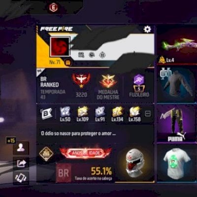 CONTA ANTIGA DO FREE FIRE