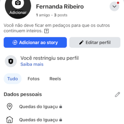 Perfil de Facebook do ano de 2016