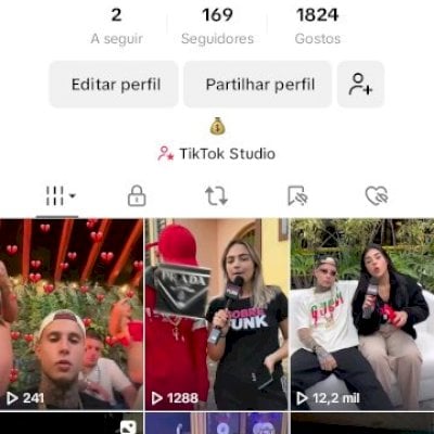 CONTA DO TIKTOK COM 2 VÍDEOS VIRAL