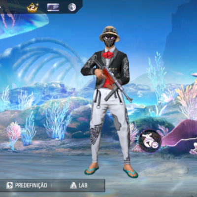 CONTA FREE FIRE COM ANGELICAL BRANCA+ MEGUMI