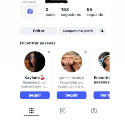 Conta de Instagram 150 seguidores