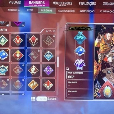 Vendo conta main wraith  PC com herança e itens lendários!