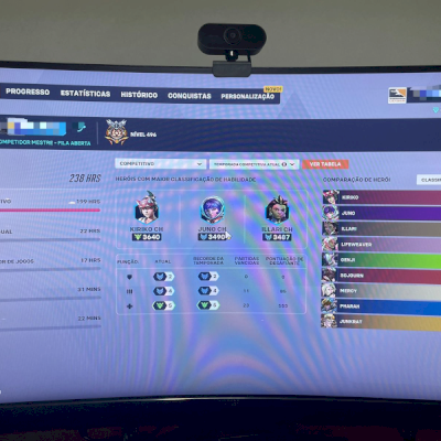 CONTA DE OVERWATCH 2022 - RANK MESTRE - TODOS OS HEROIS DESBLOQUEADOS.