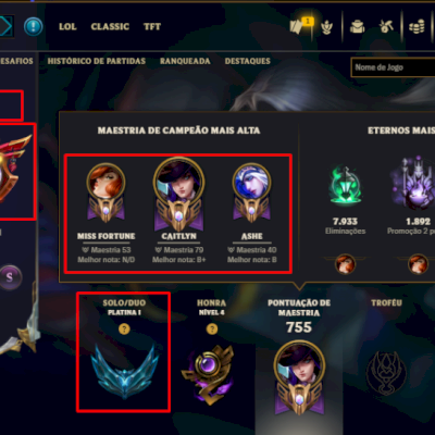 615 Skins+main Adc+14 Skins Cait+16 Skins Mf+16 Skin Ashe +15 Miticas