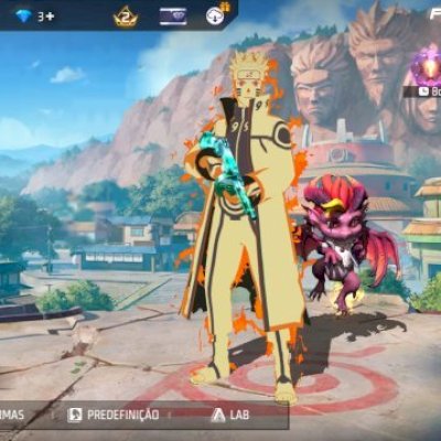 CONTA NARUTO + CONJUNTOS + GELO DINO + PASSE BOOYAH