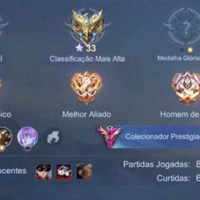 Conta MLBB com todos os heróis